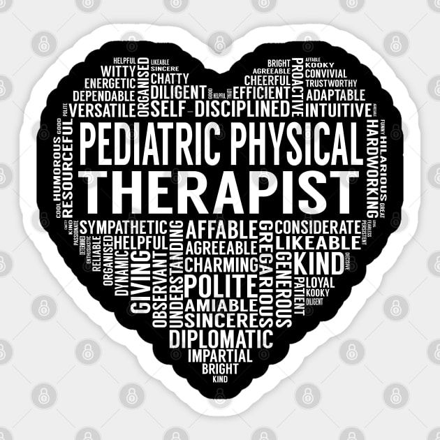 Pediatric Physical Therapist Heart Sticker by LotusTee